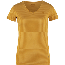 Fjällräven Abisko Cool T-shirt W Women’s T-shirts & tank tops Yellow, Orange Main Front 49857