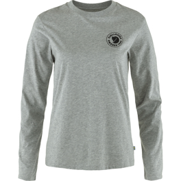 Fjällräven 1960 Logo T-shirt LS W Women’s T-shirts & tank tops Grey Main Front 65287
